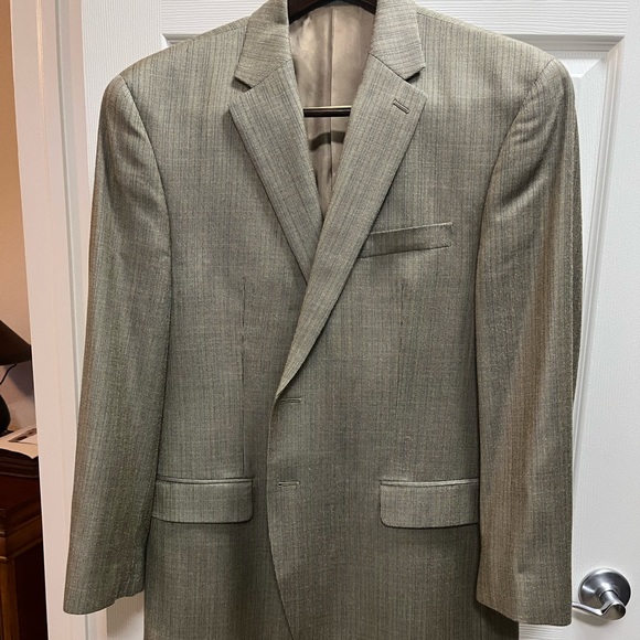 CHAPS Khaki Suit Blazer Jacket!  Size 44R - Picture 1 of 9